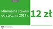 Minimalna stawka 12 zł od stycznia 2017 r.